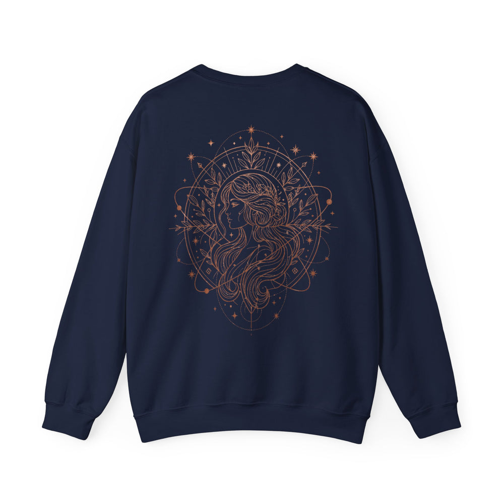 Crewneck Sweatshirt - Rose Gold Celestial Woman Graphic