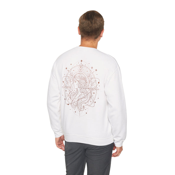 Crewneck Sweatshirt - Rose Gold Celestial Woman Graphic